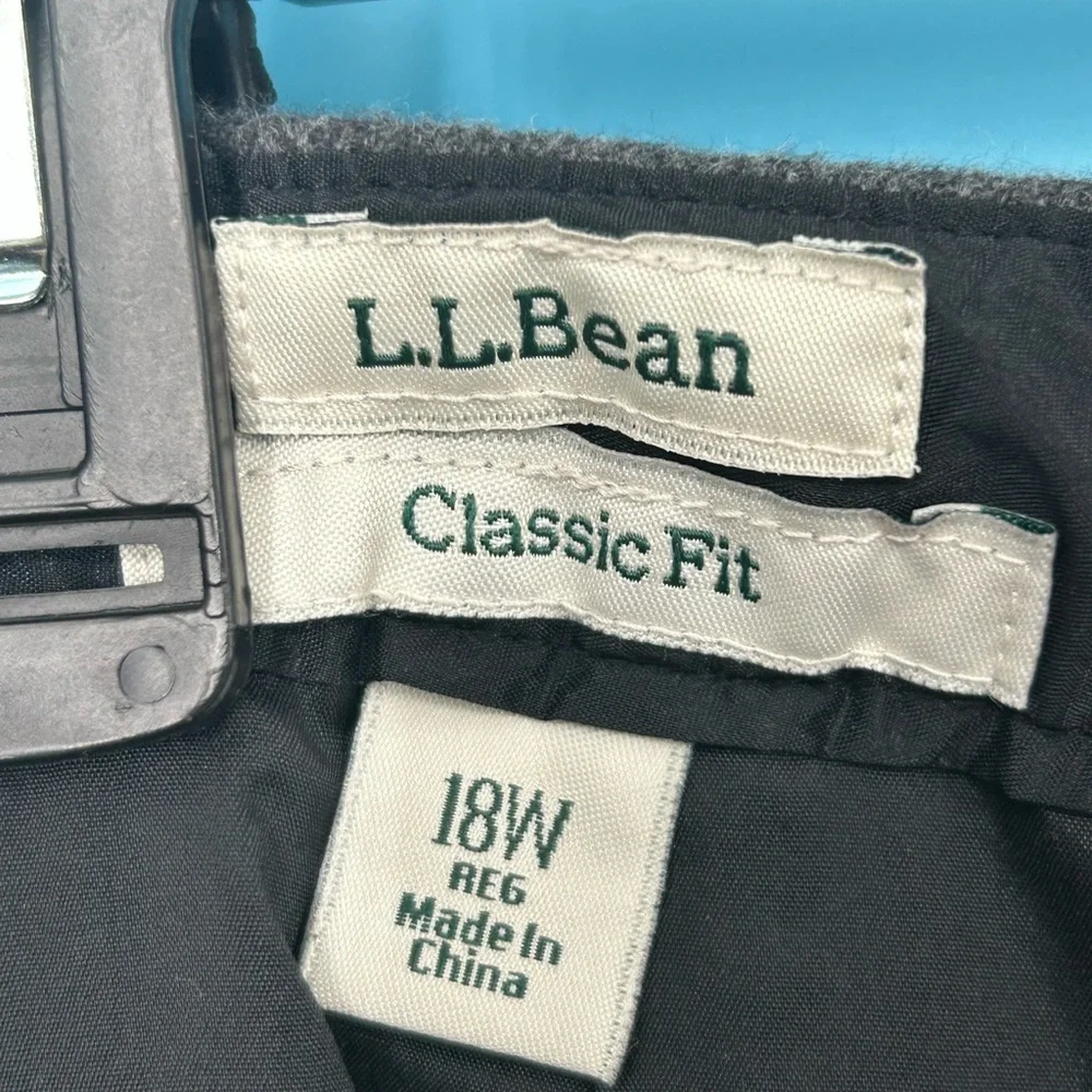 L.L. Bean Charcoal A-Line Skirt 18W - Picture 2 of 4